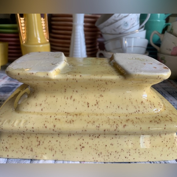 MCM Vintage Yellow Planter, Cottage Mod Tablescape Succulent - Picture 4 of 13